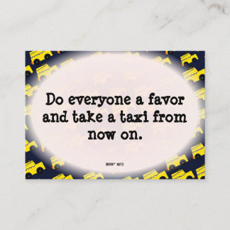 Lustigt felaktig parsningsanteckning visitkort