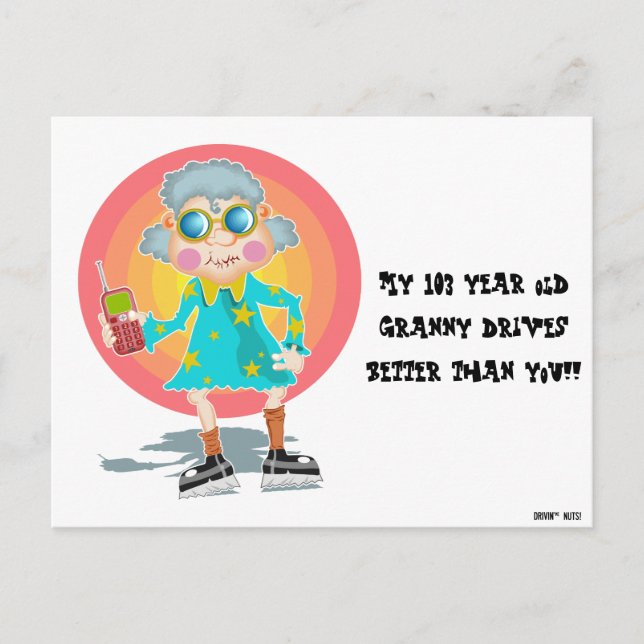 Lustigt felaktig parsningsanteckning vykort (Framsida)