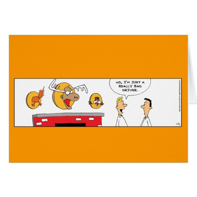 Lustigt felaktigt drivrutinskort hälsningskort (Framsidan Horizontal)