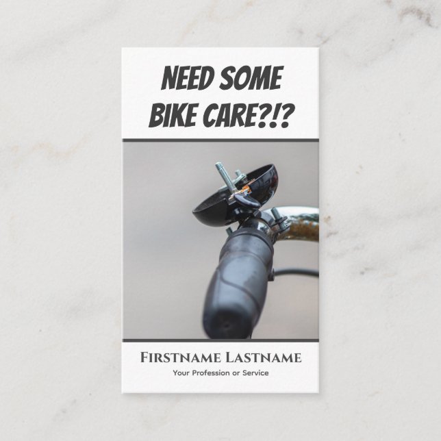 Lustigt felcykelklocka för Bicycle Repair Shops Visitkort (Framsida)