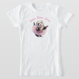 Lustigt Ferret i en Tutu Doing Ballet T Shirt