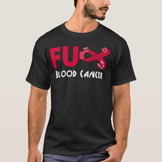 Lustigt fet blodcancer för överlevnad av blodcance t shirt (Framsida)