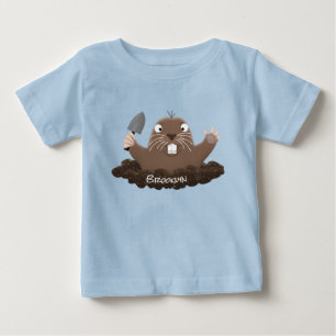 Lustigt ficktjuvar grävande tecknad illustration t shirt