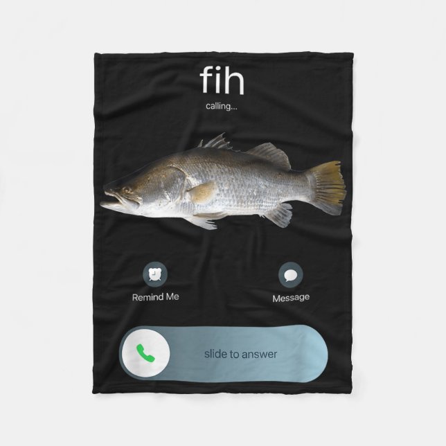 Lustigt Fih-samtal, inkommande samtal, Fih Fis Fleecefilt (Framsidan)