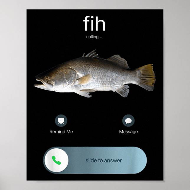 Lustigt Fih-samtal, inkommande samtal, Fih Fis Poster (Framsidan)