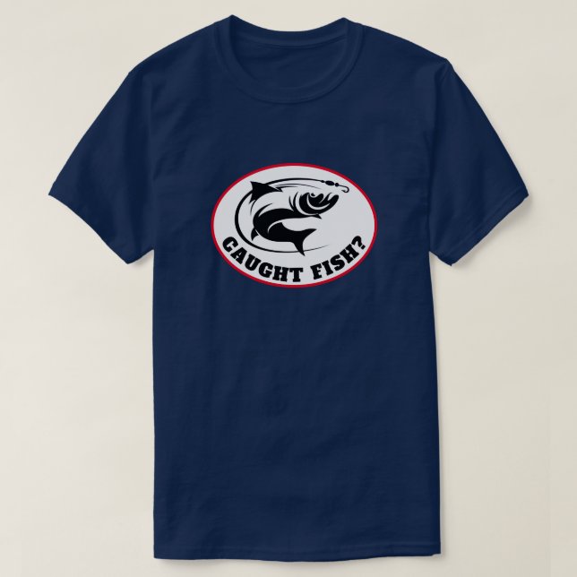 Lustigt "Fisk?" T Shirt (Design framsida)