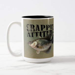 Lustigt fiske Crappie-attityd Två-Tonad Mugg