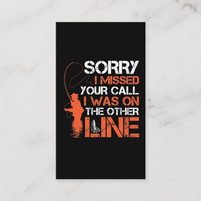 Lustigt fiske efter Far Angler Pension Visitkort (Framsida)