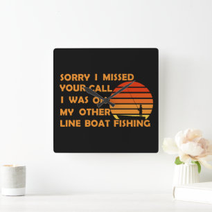 Lustigt fiske fyrkantig klocka