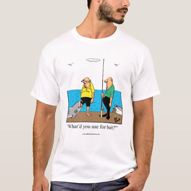 Lustigt fiske i Humor - skirtgåva till honom T Shirt (Framsida)