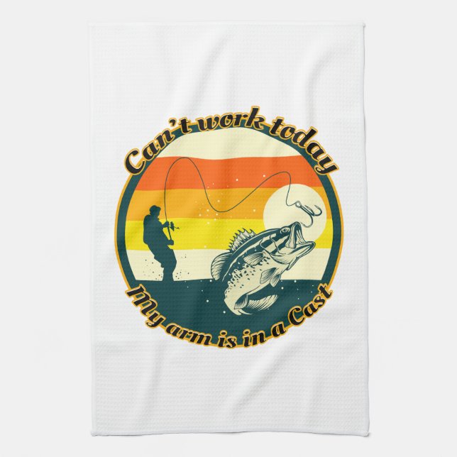 Lustigt fiske kan inte fungera idag.. Arm är i ett Kökshandduk (Vertikal)