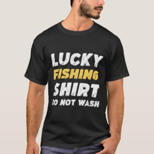 Lustigt fiske Lucky Fishing Shirt Tvättar inte T