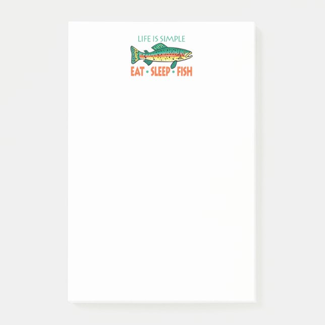 Lustigt fiske post-it block (Framsida)