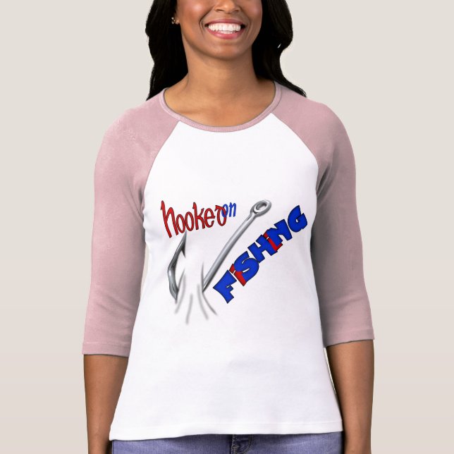Lustigt fiske som fastnat på fiske t-shirt (Framsida)