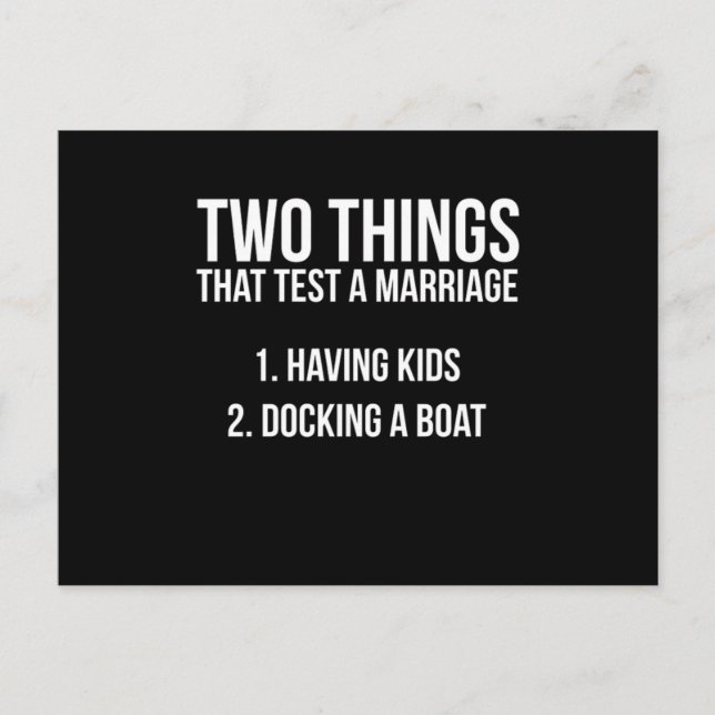 Lustigt fiske som lägger ut en båt Giftermål-desig Vykort (Framsida)