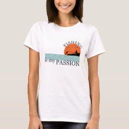 Lustigt fiske t shirt