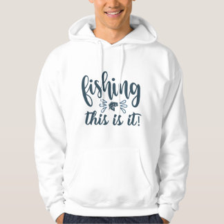 Lustigt fiskefartyg med slogan hoodie