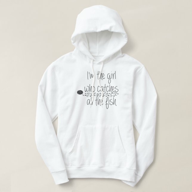 Lustigt fiskejo fångar fiskens offertgåva hoodie (Design framsida)