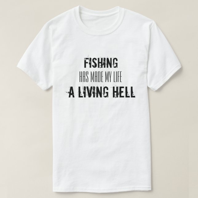 Lustigt FISKERIINRIKTAD Offert T Shirt (Design framsida)