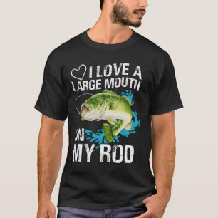 Lustigt fiskfartyg. Jag Kärlek en stor mun på min  T Shirt