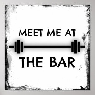 Lustigt Fitness Quote: Möt mig vid Pub Poster