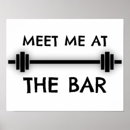 Lustigt Fitness Quote: Möt mig vid Pub Poster