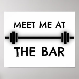 Lustigt Fitness Quote: Möt mig vid Pub Poster