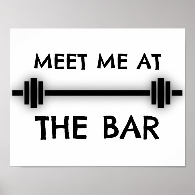 Lustigt Fitness Quote: Möt mig vid Pub Poster (Framsidan)
