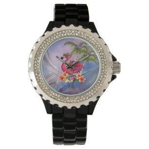 Lustigt flamingo armbandsur