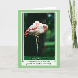 Lustigt Flamingo-födelsedagskort Kort