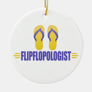 Lustigt Flinflip flops Julgransprydnad Keramik