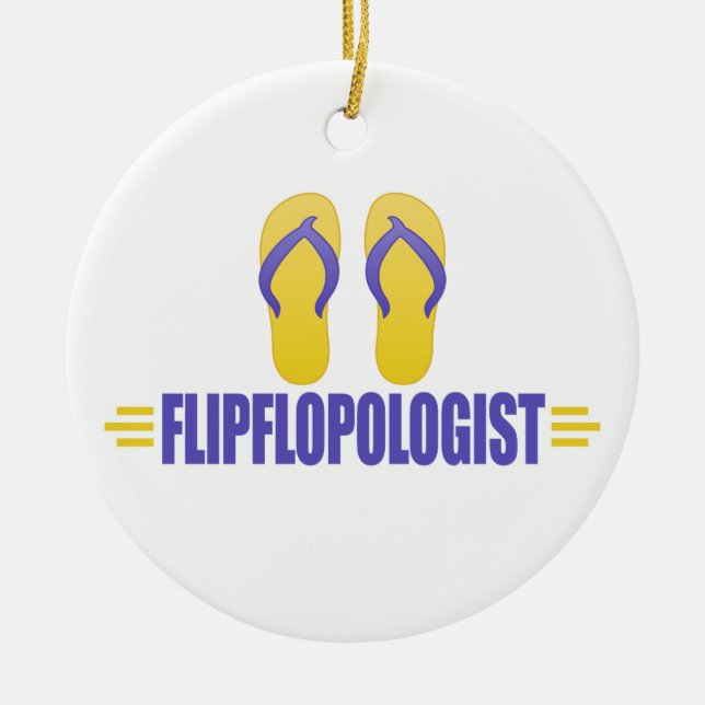Lustigt Flinflip flops Julgransprydnad Keramik (Framsidan)