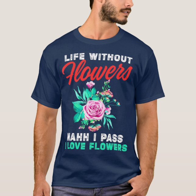 Lustigt Florist-pass utan blommor T Shirt (Framsida)
