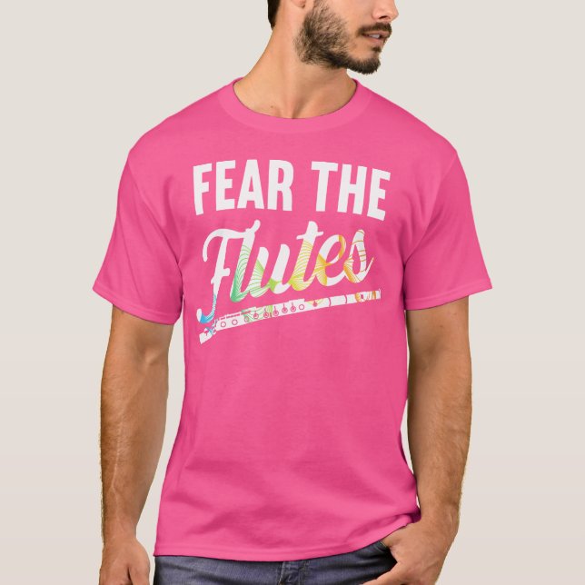 Lustigt Flute Player Shirt fruktar Flutes-gåvan T (Framsida)