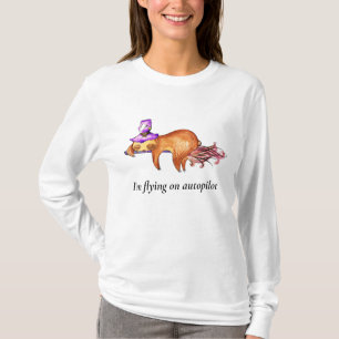 Lustigt flygande Sloth Womans Långärmad T-Shirt