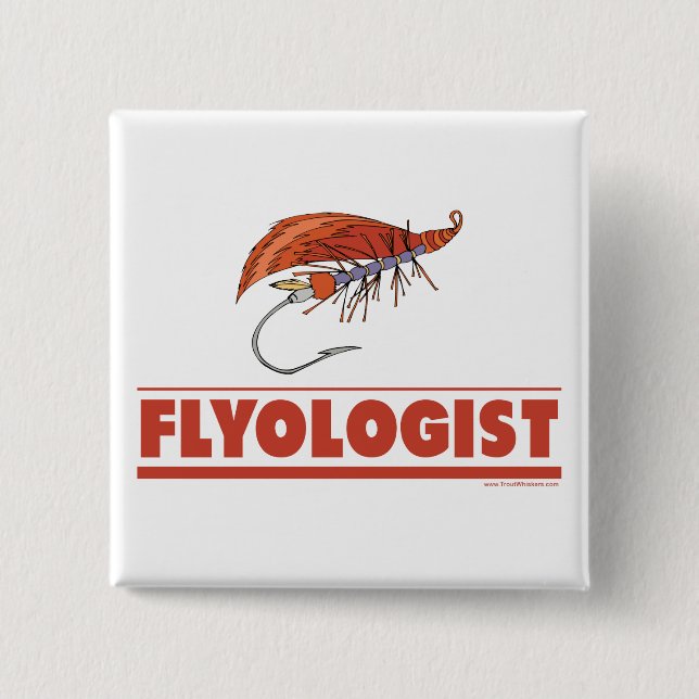 Lustigt Flygfiske Knapp (Framsida)