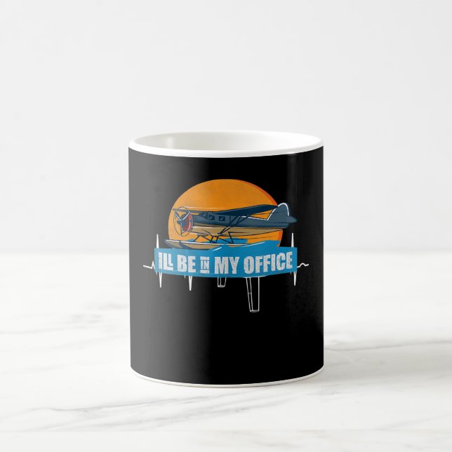 Lustigt flygplansapparat Var Office Funny Pilot Gi Kaffemugg (Center)
