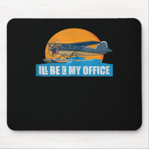 Lustigt flygplansapparat Var Office Funny Pilot Gi Musmatta