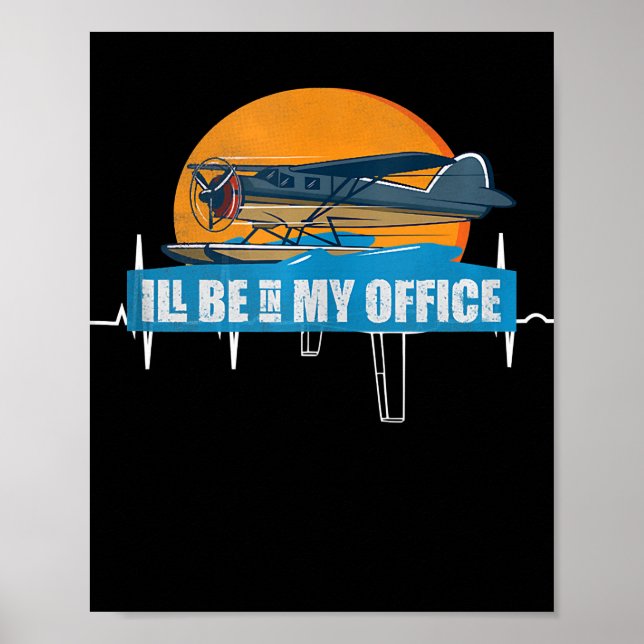 Lustigt flygplansapparat Var Office Funny Pilot Gi Poster (Framsidan)