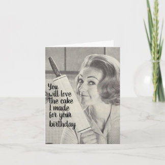 Lustigt födelsedag. Rullande stift farligt. Kort