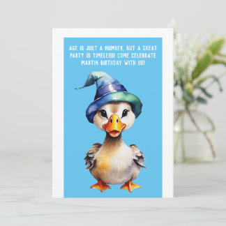 Lustigt födelsedagsinbjudan.. Nu är det bara ett n Inbjudningar