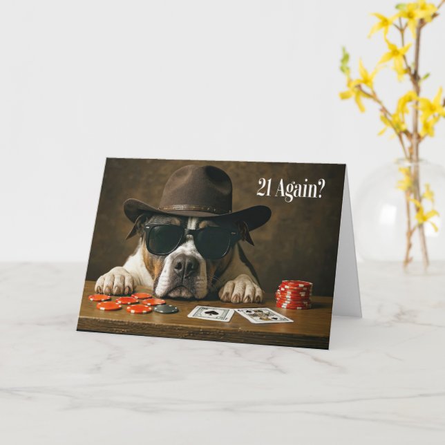 Lustigt födelsedagskort för hans spelkort kort (Gul blomma)