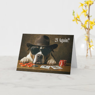 Lustigt födelsedagskort för hans spelkort kort