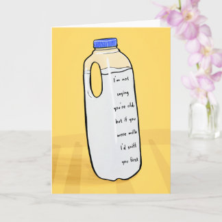 Lustigt födelsedagskort för vänner - sno dig först kort