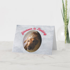 Lustigt födelsedagskort Glamourous Golden Retrieve Kort