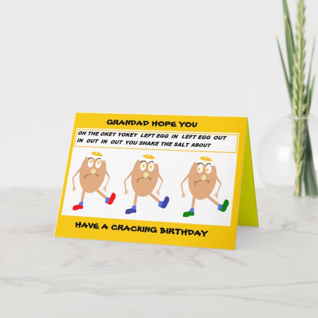 Lustigt födelsedagskort kort (Framsida)