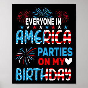 Lustigt folk i Amerika Party på min födelsedag 4 Poster