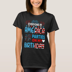 Lustigt folk i Amerika Party på min födelsedag 4 T Shirt