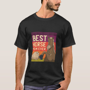 Lustigt för Barn Girls Vintage Best Horse Mamma nå T Shirt
