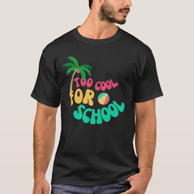 Lustigt för Coola för skolan T Shirt (Framsida)